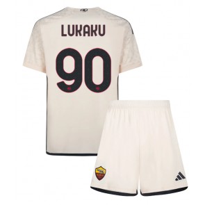 AS Roma Romelu Lukaku #90 Udebanesæt Børn 2023-24 Kort ærmer (+ korte bukser)